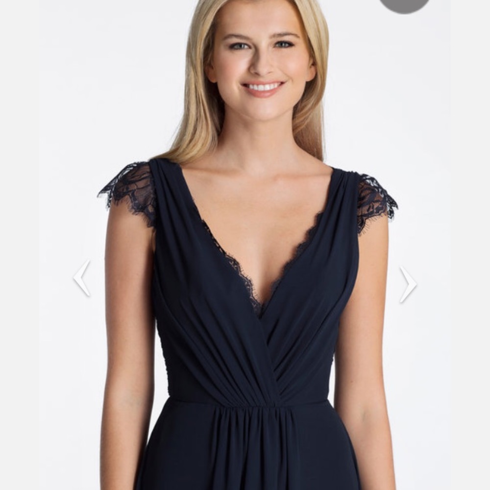 Hayley Paige Occasions Navy Gown - Picture 2 of 9